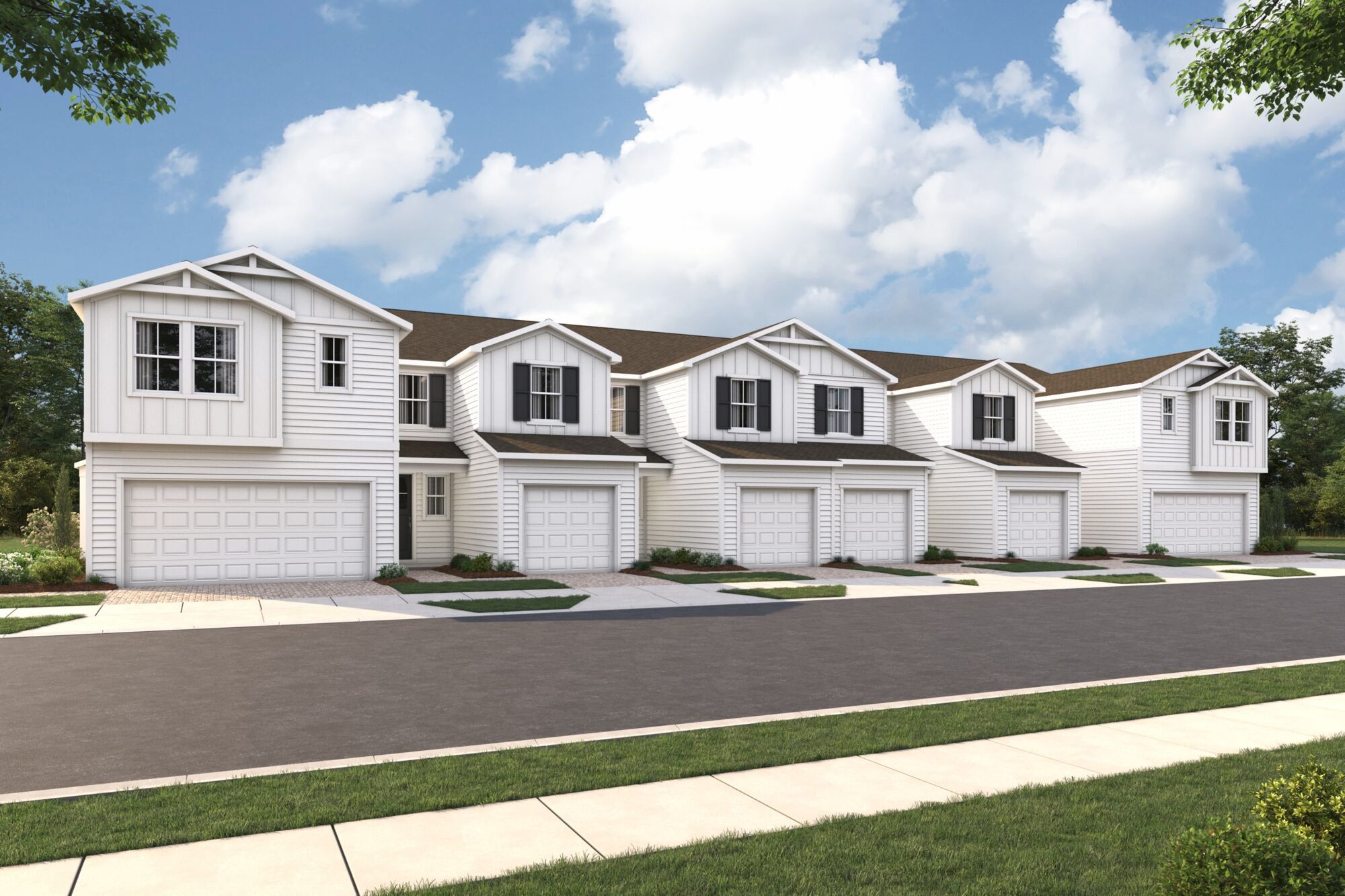 Front exterior of a home in the RiverTown - Glades At Meadows community, located in St. Johns, FL (Image 1). Front exterior of a home in the RiverTown - Glades At Meadows community, located in St. Johns, FL (Image 1).