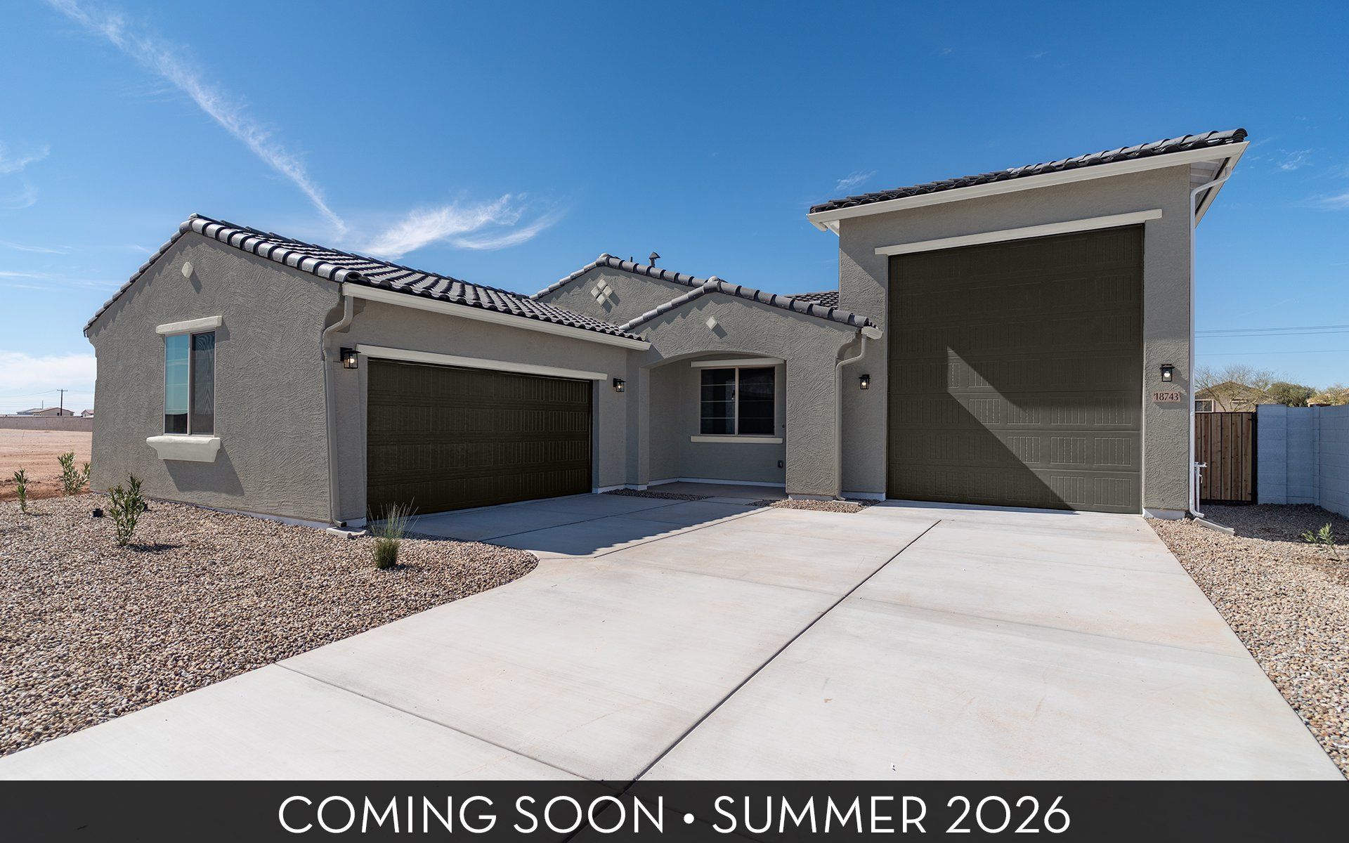 Front exterior of a home in the McCartney Center community, located in Casa Grande, AZ (Image 1).