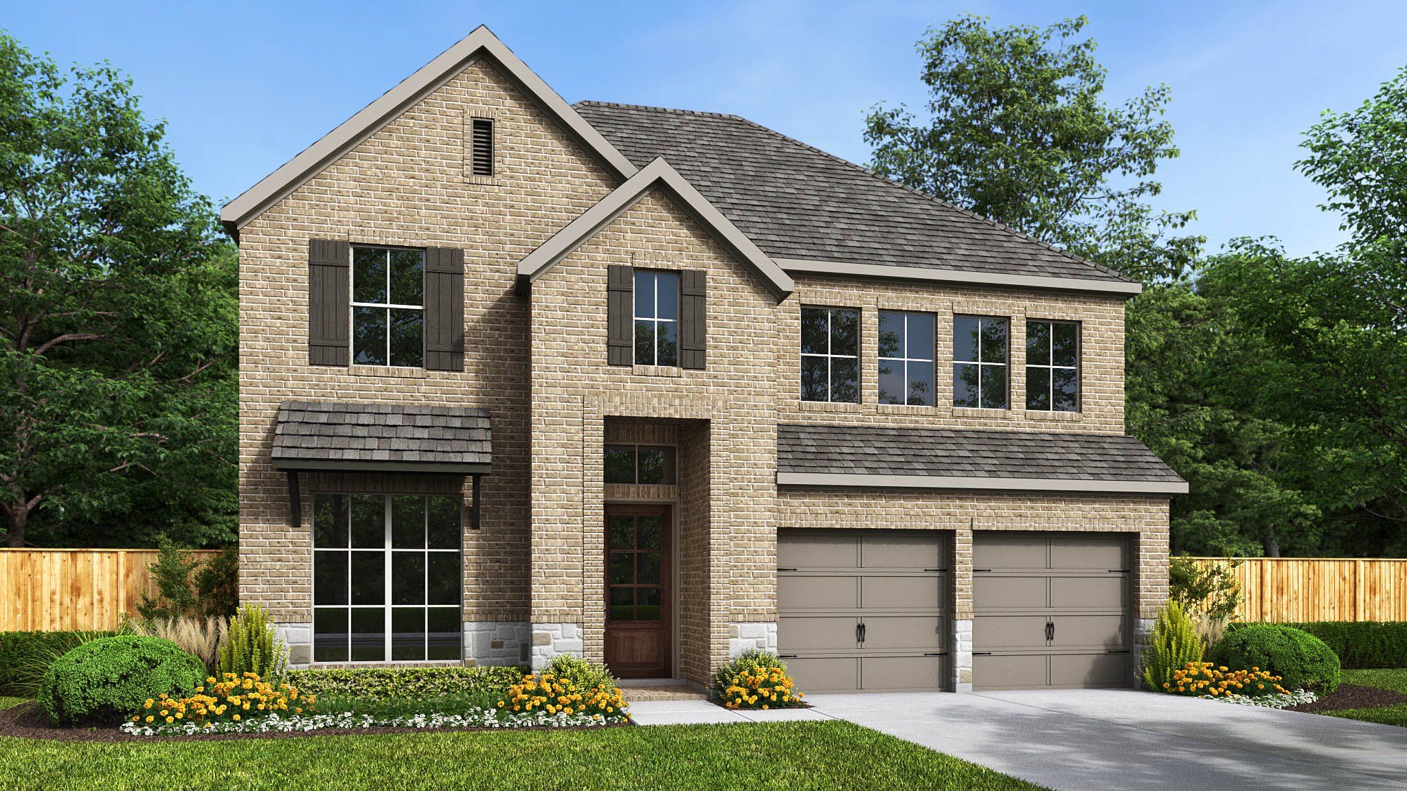 Front exterior of a new home in VIDA, San Antonio, TX, highlighting curb appeal (Image 1). Front exterior of a new home in VIDA, San Antonio, TX, highlighting curb appeal (Image 1).