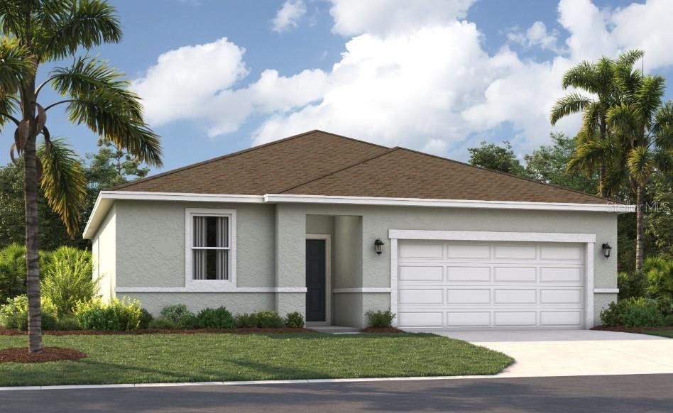 Front exterior of a new home in Hidden Cove, Eustis, FL, highlighting curb appeal (Image 1). Front exterior of a new home in Hidden Cove, Eustis, FL, highlighting curb appeal (Image 1).