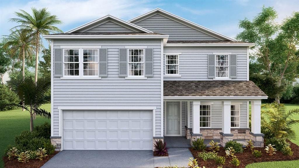 Front exterior of a new home in Briarwood, Alachua, FL, highlighting curb appeal (Image 1). Front exterior of a new home in Briarwood, Alachua, FL, highlighting curb appeal (Image 1).