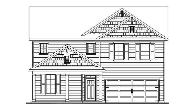 Representative rendering of the exterior for the Edisto by D.R. Horton (Image 1). Representative rendering of the exterior for the Edisto by D.R. Horton (Image 1).