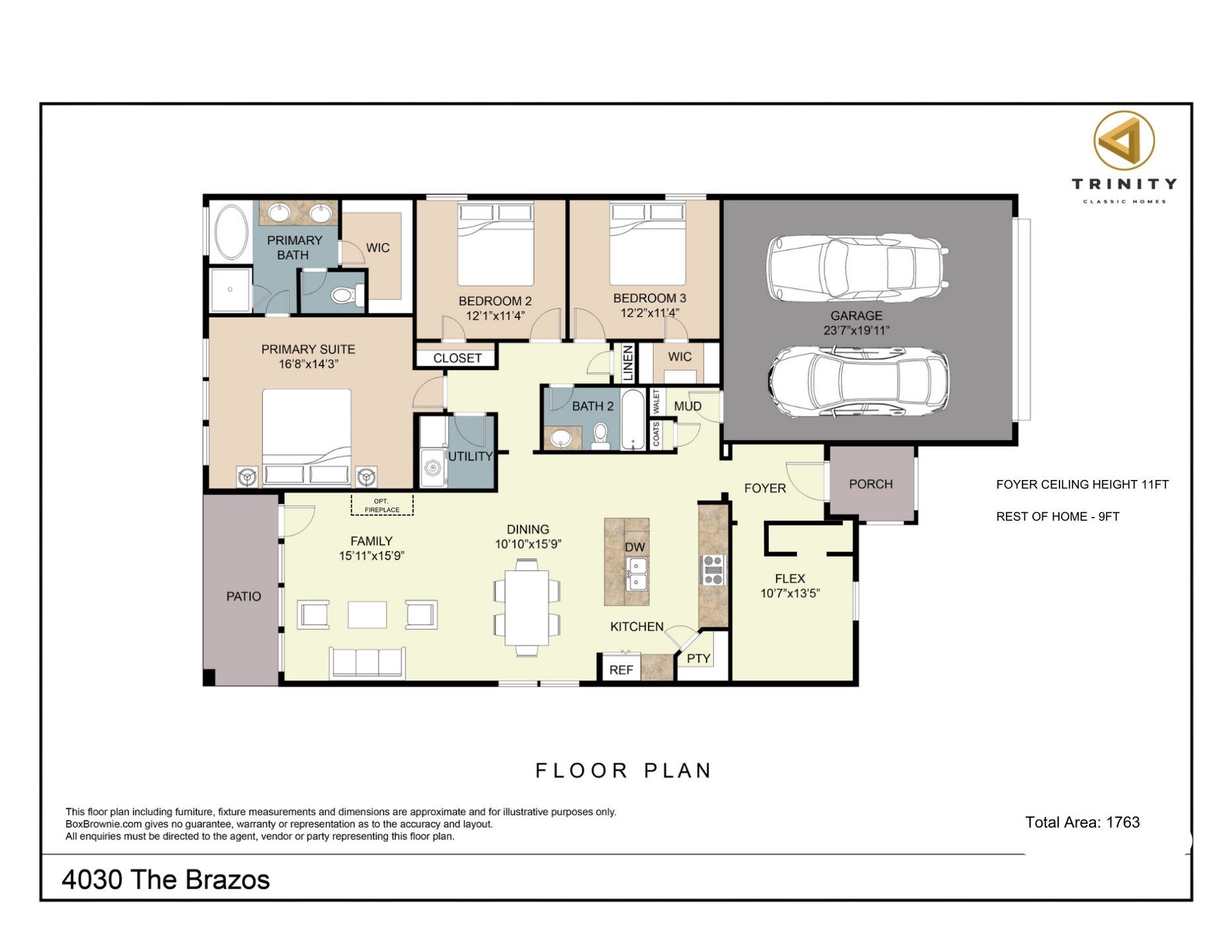 2D floor plan layout of this home in Stillwater Lake Estates, Godley, TX (Image 1). 2D floor plan layout of this home in Stillwater Lake Estates, Godley, TX (Image 1).