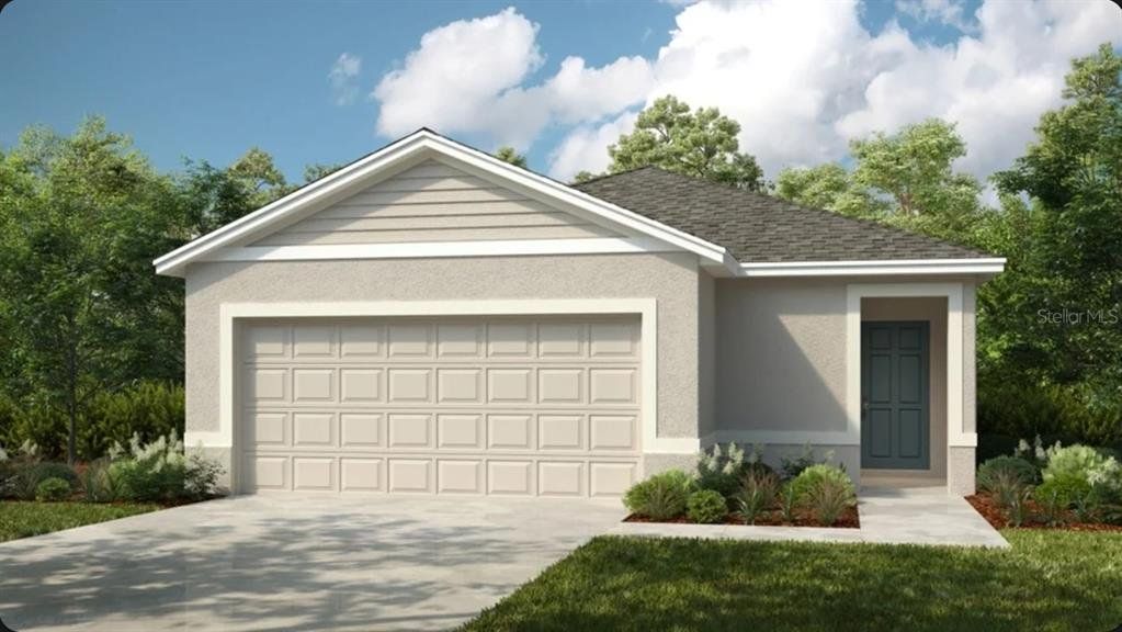 Front exterior of a new home in Waterstone, Groveland, FL, highlighting curb appeal (Image 1). Front exterior of a new home in Waterstone, Groveland, FL, highlighting curb appeal (Image 1).