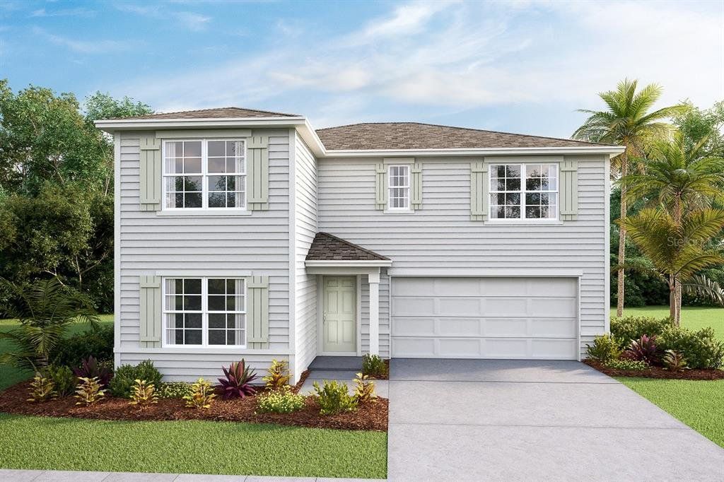 Front exterior of a new home in Briarwood, Alachua, FL, highlighting curb appeal (Image 1). Front exterior of a new home in Briarwood, Alachua, FL, highlighting curb appeal (Image 1).