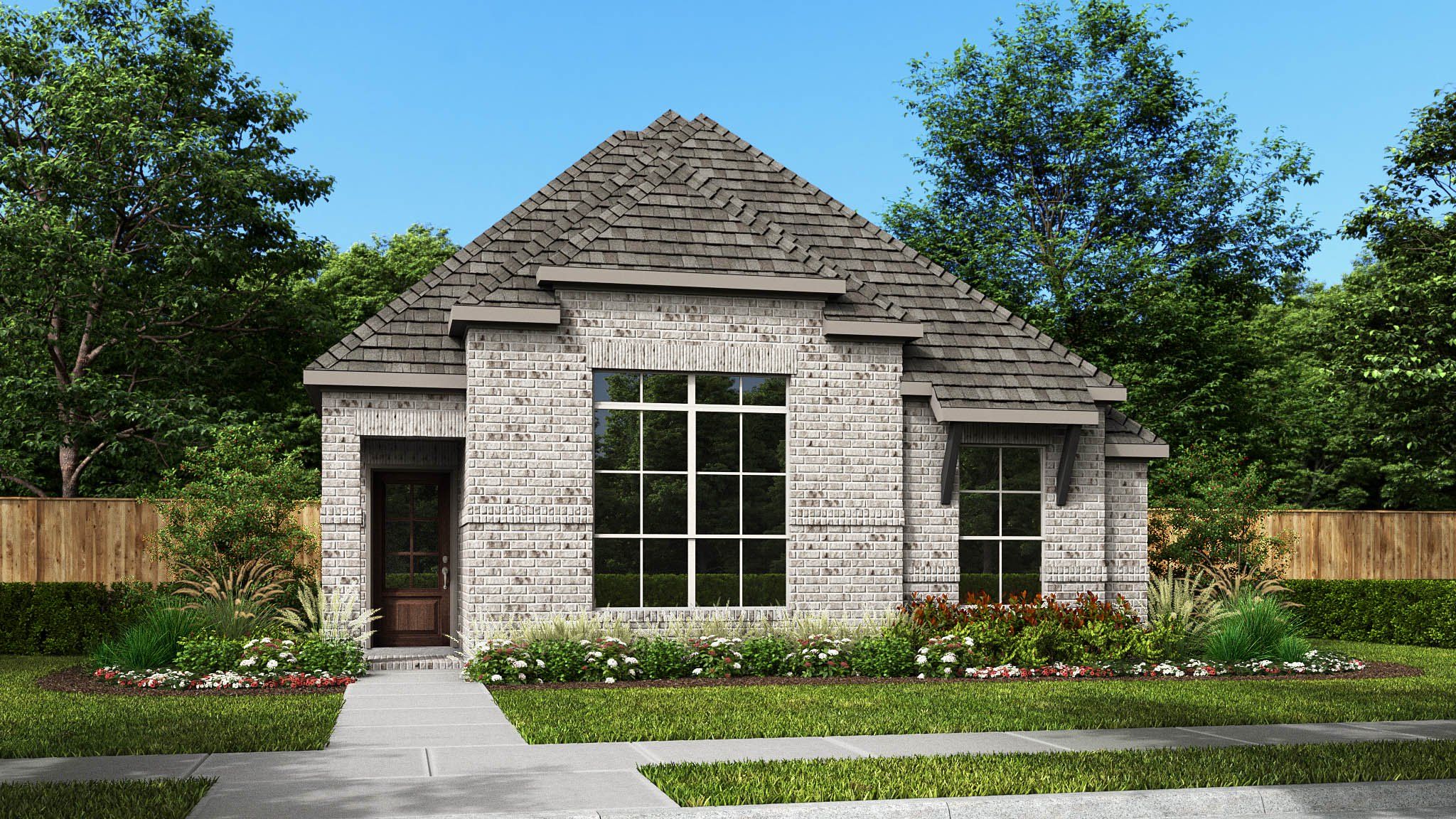 Front exterior of a new home in The Heights at Uptown Celina, Celina, TX, highlighting curb appeal (Image 1). Front exterior of a new home in The Heights at Uptown Celina, Celina, TX, highlighting curb appeal (Image 1).