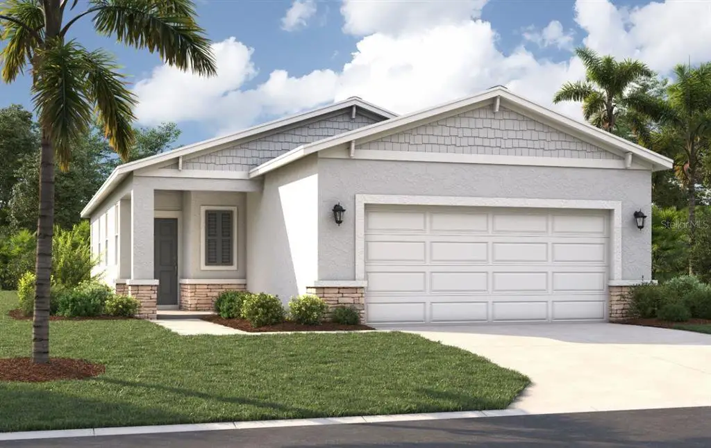 Front exterior of a new home in Wynnstone, Davenport, FL, highlighting curb appeal (Image 1). Front exterior of a new home in Wynnstone, Davenport, FL, highlighting curb appeal (Image 1).