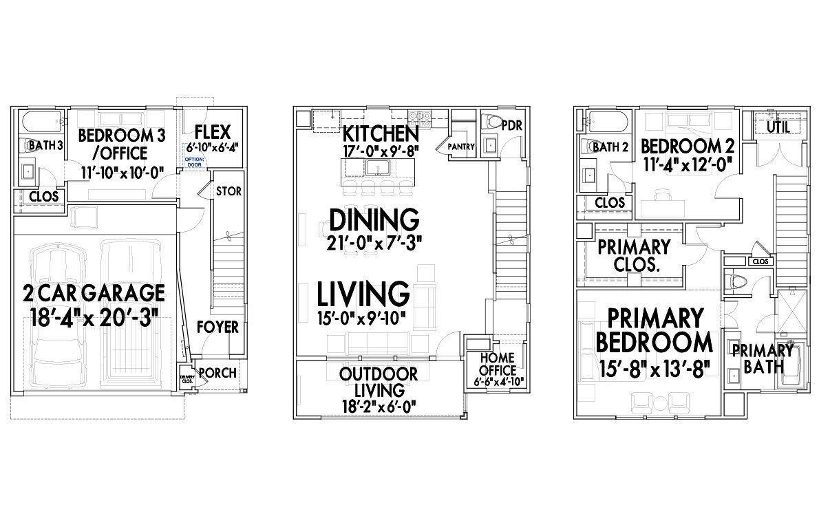 2D floor plan layout for the 9347 by CitySide Homes in Reserve At Oak Forest, Houston, TX (Image 1). 2D floor plan layout for the 9347 by CitySide Homes in Reserve At Oak Forest, Houston, TX (Image 1).