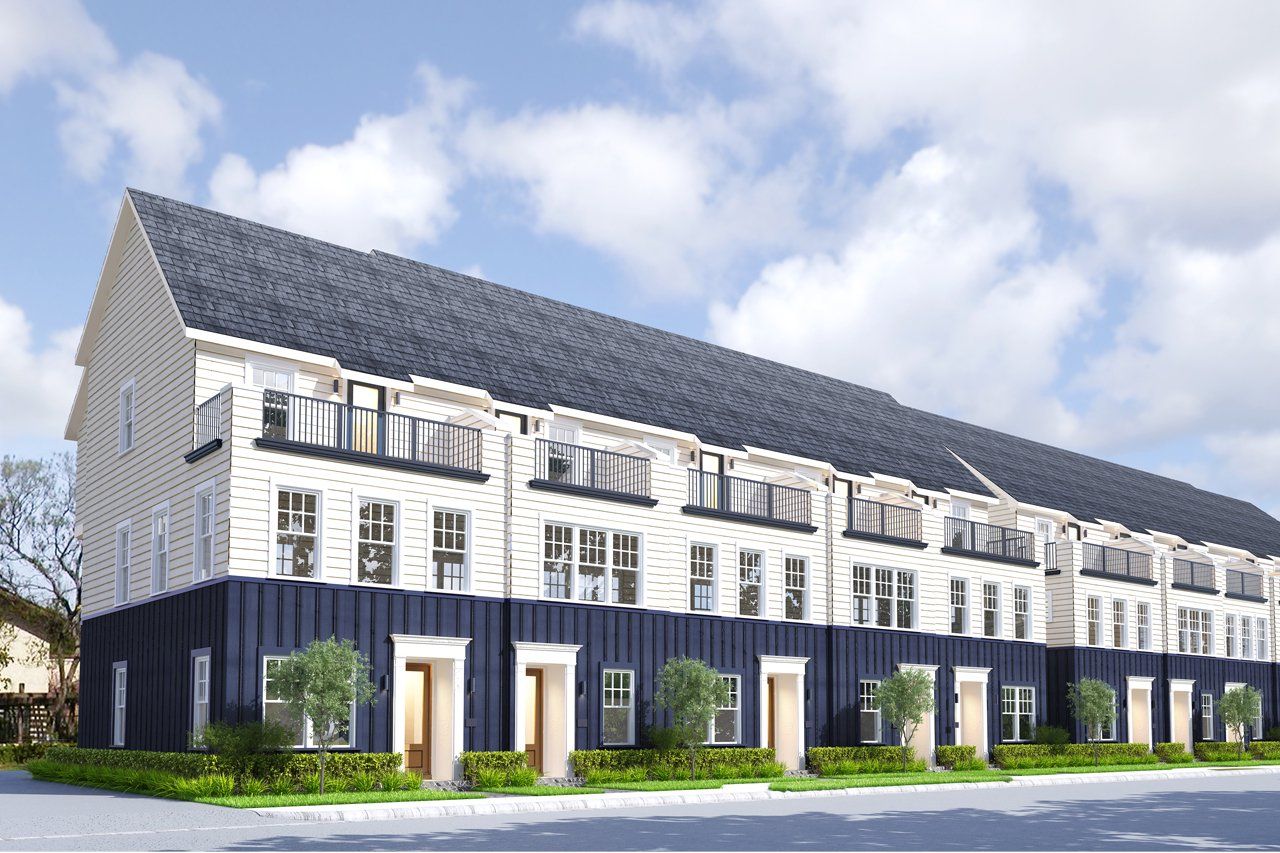 Front exterior of a new home in Upper East River, Houston, TX, highlighting curb appeal (Image 1). Front exterior of a new home in Upper East River, Houston, TX, highlighting curb appeal (Image 1).