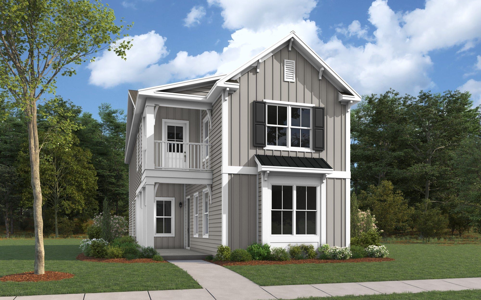 Front exterior of a new home in Sweetgrass Station, Summerville, SC, highlighting curb appeal (Image 1). Front exterior of a new home in Sweetgrass Station, Summerville, SC, highlighting curb appeal (Image 1).