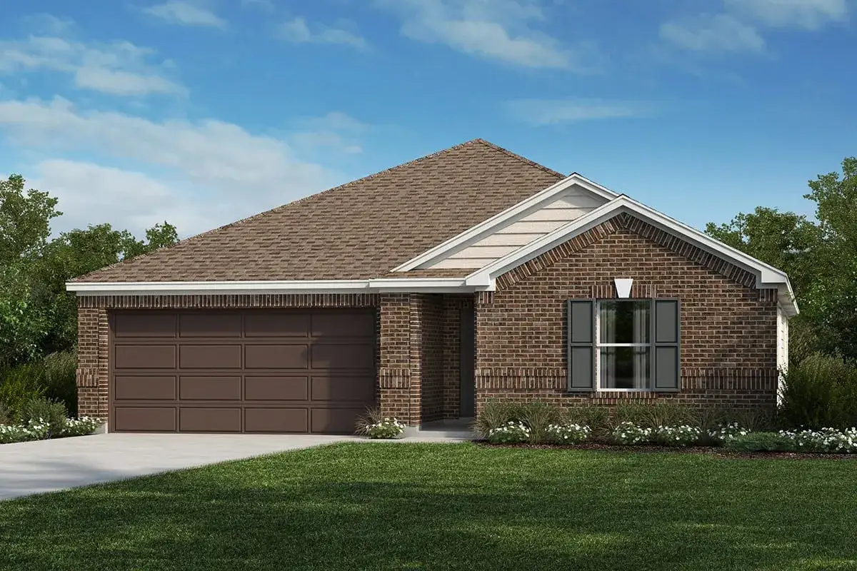Front exterior of a new home in Sweetgrass Village, Crosby, TX, highlighting curb appeal (Image 1). Front exterior of a new home in Sweetgrass Village, Crosby, TX, highlighting curb appeal (Image 1).