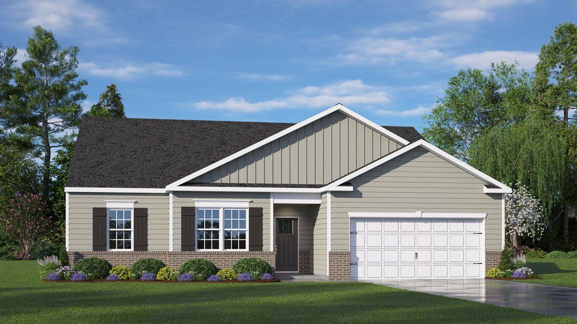 Front exterior of a new home in Dail Farm, Farmville, NC, highlighting curb appeal (Image 1). Front exterior of a new home in Dail Farm, Farmville, NC, highlighting curb appeal (Image 1).