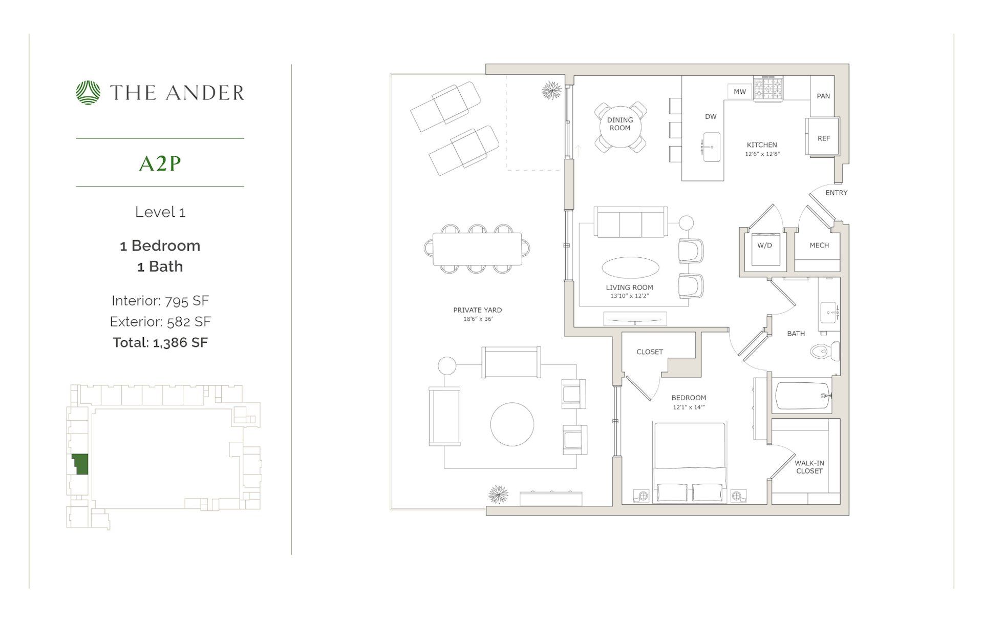 2D floor plan layout for the A2P by Ledgestone Development Group in The Ander, Austin, TX (Image 1). 2D floor plan layout for the A2P by Ledgestone Development Group in The Ander, Austin, TX (Image 1).