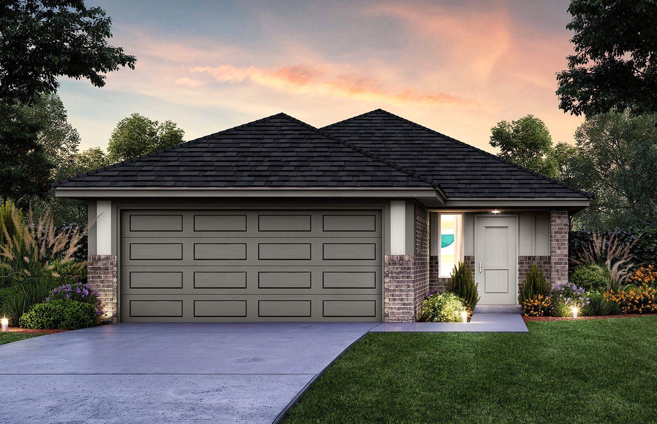 Representative exterior photo of a completed home built from the Bluebonnet by Home Creations in Santa Fe, Cleveland, TX (Image 1).