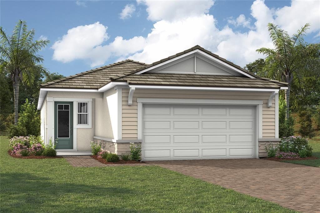Front exterior of a new home in Wellen Park, Venice, FL, highlighting curb appeal (Image 1). Front exterior of a new home in Wellen Park, Venice, FL, highlighting curb appeal (Image 1).