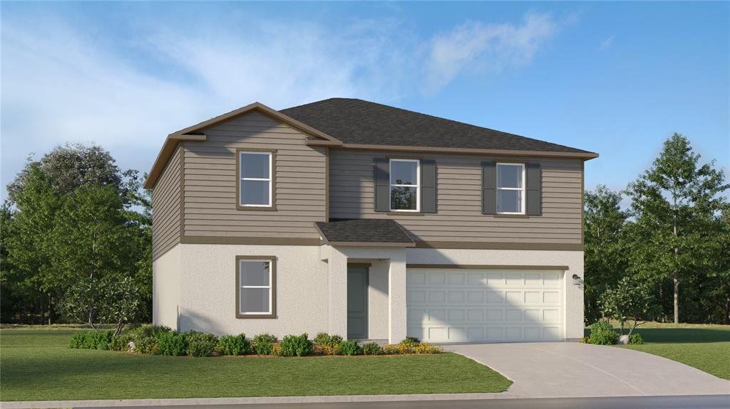 Front exterior of a new home in Heath Preserve, Ocala, FL, highlighting curb appeal (Image 1). Front exterior of a new home in Heath Preserve, Ocala, FL, highlighting curb appeal (Image 1).