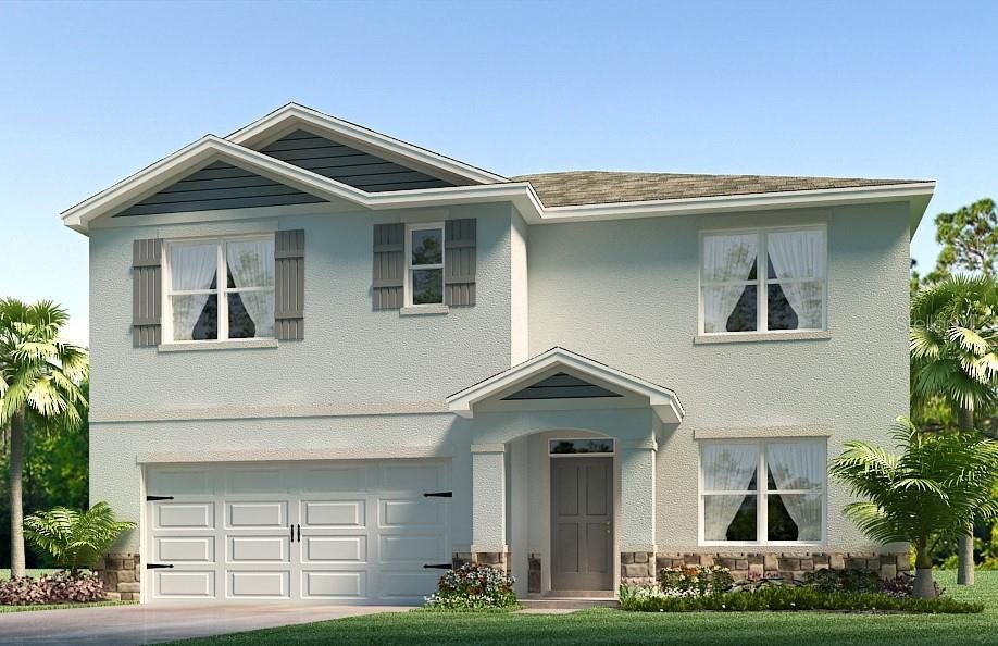 Front exterior of a new home in , Plant City, FL, highlighting curb appeal (Image 1). Front exterior of a new home in , Plant City, FL, highlighting curb appeal (Image 1).