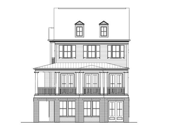 Exterior rendering of this home design in South On Main, Woodstock, GA (Image 1). Exterior rendering of this home design in South On Main, Woodstock, GA (Image 1).