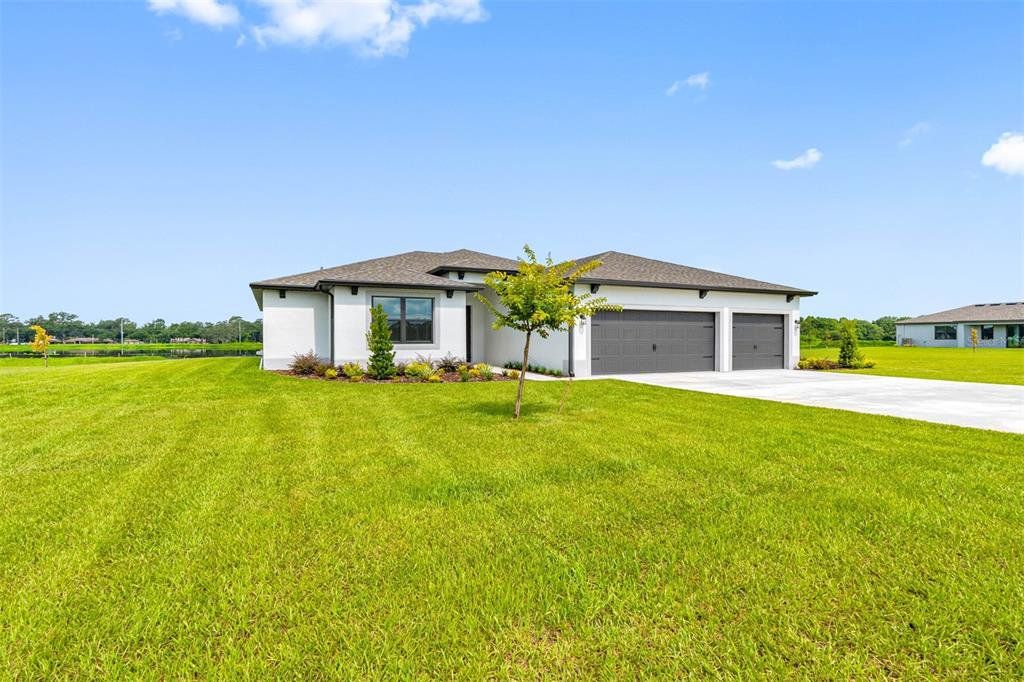 Front exterior of a new home in Lake Gallagher Estates, Dover, FL, highlighting curb appeal (Image 1). Front exterior of a new home in Lake Gallagher Estates, Dover, FL, highlighting curb appeal (Image 1).