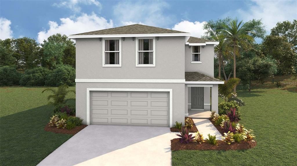 Front exterior of a new home in Twisted Oaks, Wildwood, FL, highlighting curb appeal (Image 1). Front exterior of a new home in Twisted Oaks, Wildwood, FL, highlighting curb appeal (Image 1).