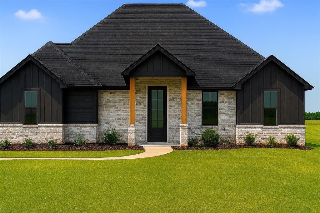 Front exterior of a new home in , Reno, TX, highlighting curb appeal (Image 1). Front exterior of a new home in , Reno, TX, highlighting curb appeal (Image 1).