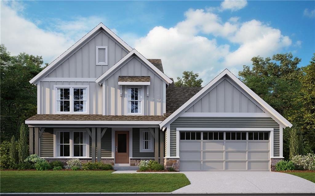 Front exterior of a new home in , Hiram, GA, highlighting curb appeal (Image 1). Front exterior of a new home in , Hiram, GA, highlighting curb appeal (Image 1).