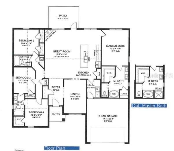 2D floor plan layout of this home in North Port, North Port, FL (Image 1). 2D floor plan layout of this home in North Port, North Port, FL (Image 1).