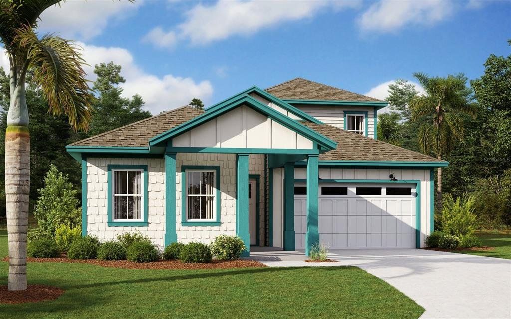 Front exterior of a new home in , St. Cloud, FL, highlighting curb appeal (Image 1). Front exterior of a new home in , St. Cloud, FL, highlighting curb appeal (Image 1).