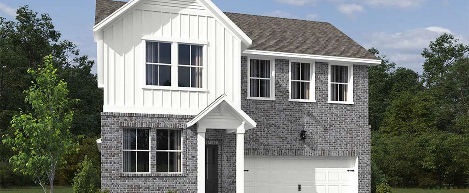 Representative exterior photo of a completed home built from the Blake by Ashton Woods in Cedars of Cane Ridge | 55+ Community, Antioch, TN (Image 1). Representative exterior photo of a completed home built from the Blake by Ashton Woods in Cedars of Cane Ridge | 55+ Community, Antioch, TN (Image 1).