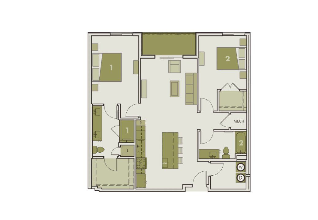 2D floor plan layout for the B7 by Pearlstone Partners in Parkside at Mueller, Austin, TX (Image 1). 2D floor plan layout for the B7 by Pearlstone Partners in Parkside at Mueller, Austin, TX (Image 1).