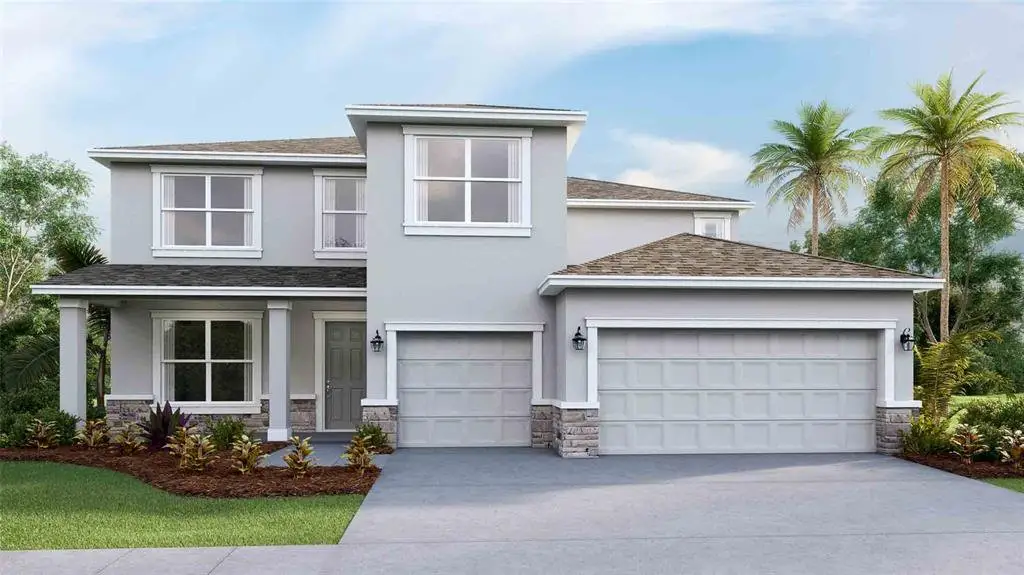 Front exterior of a new home in Coddington, Bradenton, FL, highlighting curb appeal (Image 1).