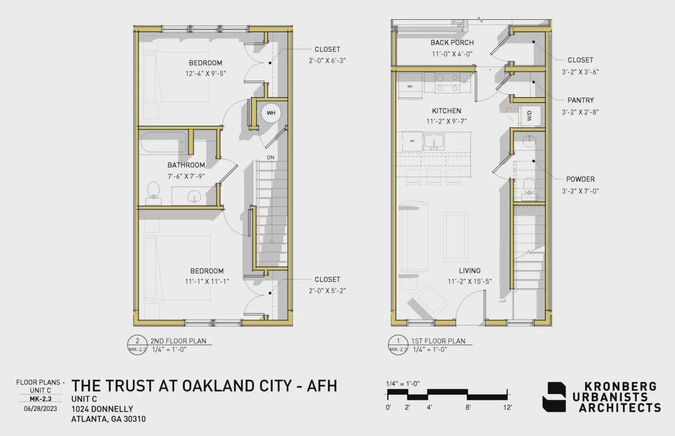 2D floor plan layout for the The Gold Finch by Cityscape Housing in Trust at Oakland City, Atlanta, GA (Image 1). 2D floor plan layout for the The Gold Finch by Cityscape Housing in Trust at Oakland City, Atlanta, GA (Image 1).