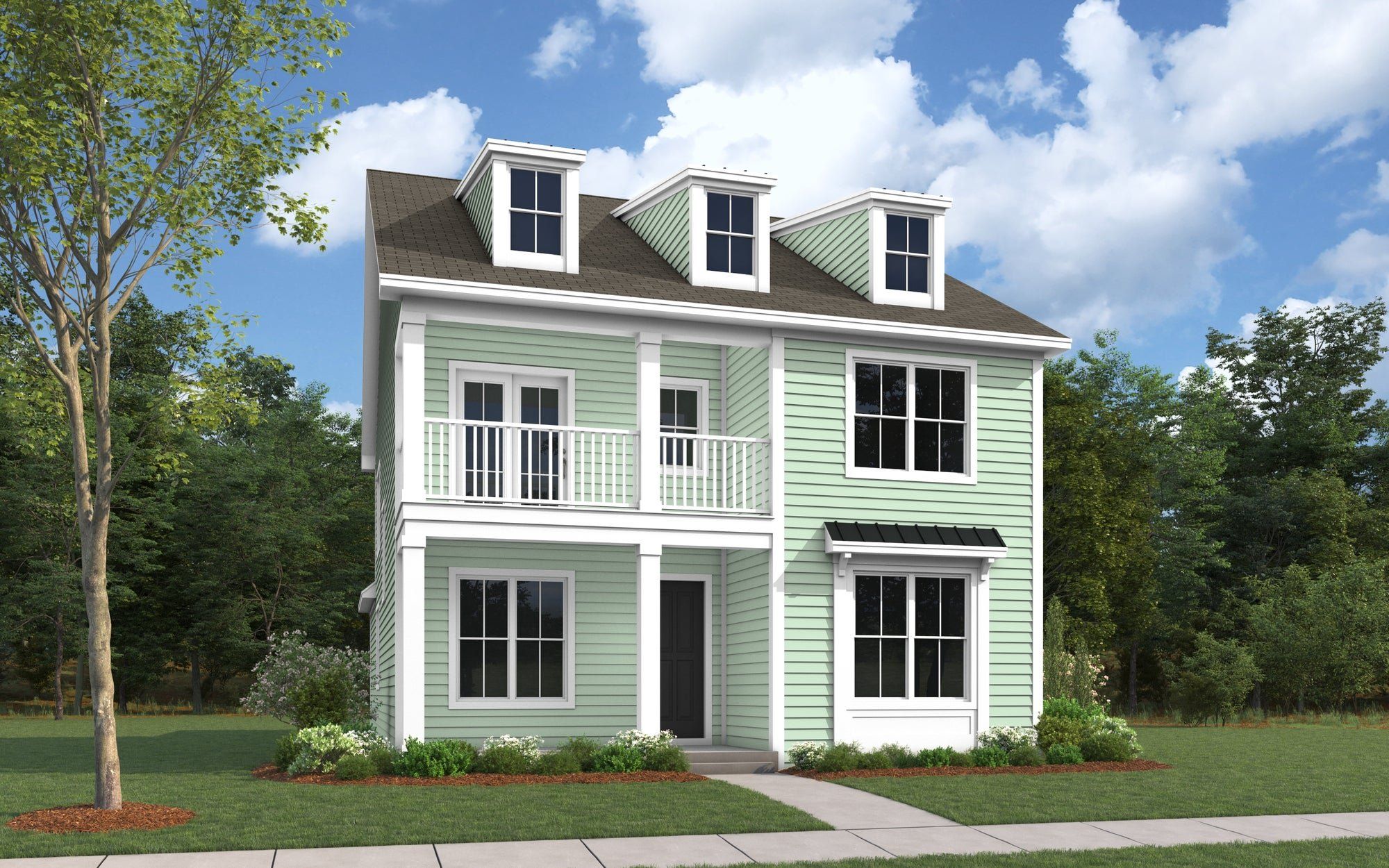 Front exterior of a new home in Sweetgrass Station, Summerville, SC, highlighting curb appeal (Image 1). Front exterior of a new home in Sweetgrass Station, Summerville, SC, highlighting curb appeal (Image 1).