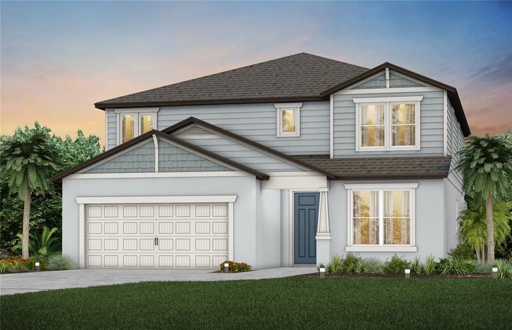 Front exterior of a new home in Marion Ranch, Ocala, FL, highlighting curb appeal (Image 1). Front exterior of a new home in Marion Ranch, Ocala, FL, highlighting curb appeal (Image 1).