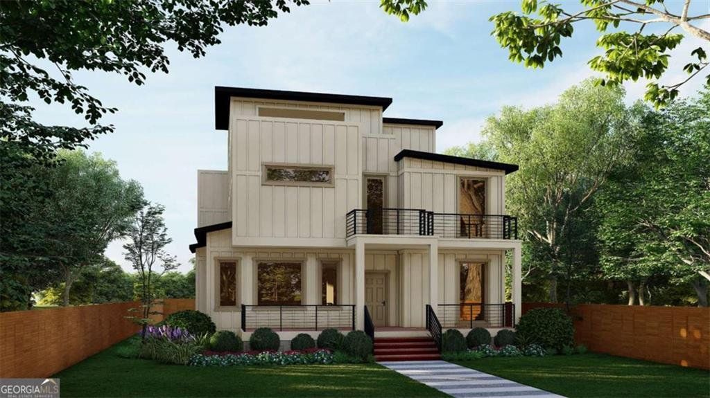 Front exterior of a new home in , Atlanta, GA, highlighting curb appeal (Image 1).