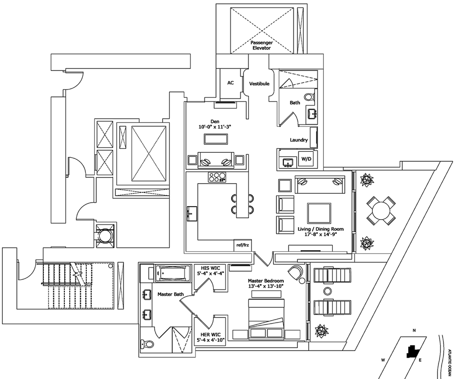 2D floor plan layout for the Model B by Fortune International Group in Jade Signature, Sunny Isles Beach, FL (Image 1). 2D floor plan layout for the Model B by Fortune International Group in Jade Signature, Sunny Isles Beach, FL (Image 1).
