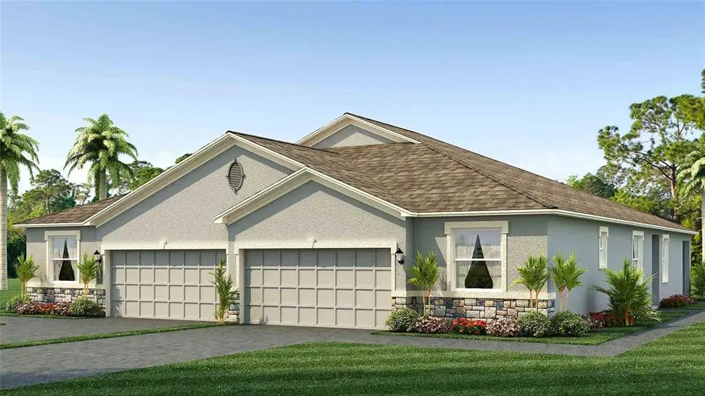 Front exterior of a new home in Coddington, Bradenton, FL, highlighting curb appeal (Image 1). Front exterior of a new home in Coddington, Bradenton, FL, highlighting curb appeal (Image 1).