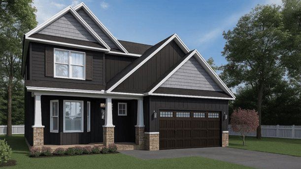 Representative exterior photo of a completed home built from the HUNTINGTON by D.R. Horton in Rutledge Estates, Woodruff, SC (Image 1). Representative exterior photo of a completed home built from the HUNTINGTON by D.R. Horton in Rutledge Estates, Woodruff, SC (Image 1).