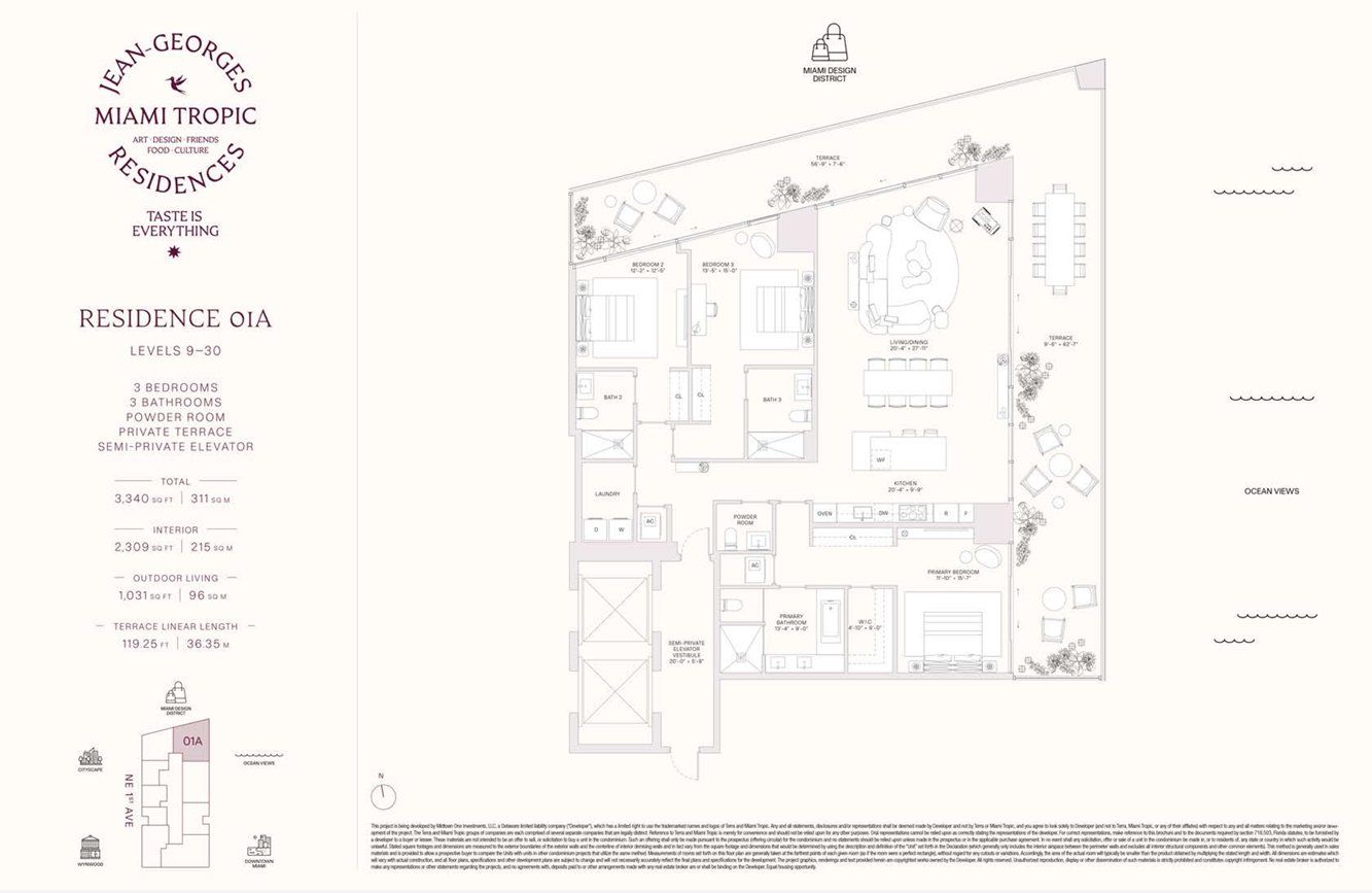 2D floor plan layout for the Residences 01A - Levels 9-30 by Terra Group in Miami Tropic, Miami, FL (Image 1). 2D floor plan layout for the Residences 01A - Levels 9-30 by Terra Group in Miami Tropic, Miami, FL (Image 1).