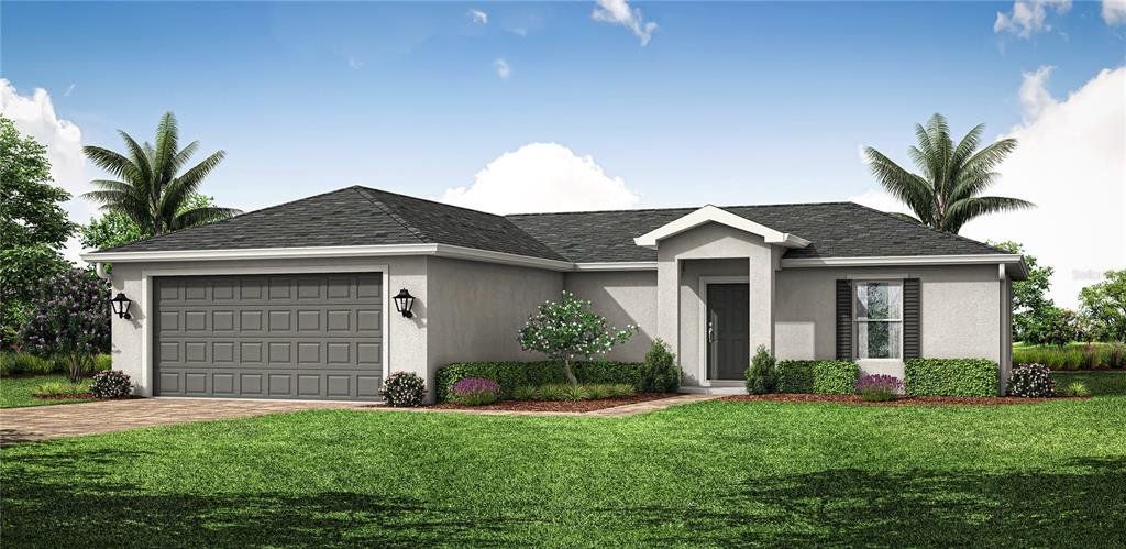 Front exterior of a new home in , Englewood, FL, highlighting curb appeal (Image 1). Front exterior of a new home in , Englewood, FL, highlighting curb appeal (Image 1).