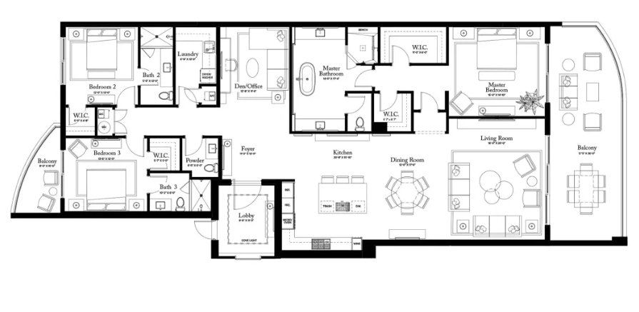 2D floor plan layout for the PLAN D (Line 05) by Catalfumo Companies in The Ritz-Carlton Residences, Palm Beach Gardens, FL (Image 1). 2D floor plan layout for the PLAN D (Line 05) by Catalfumo Companies in The Ritz-Carlton Residences, Palm Beach Gardens, FL (Image 1).