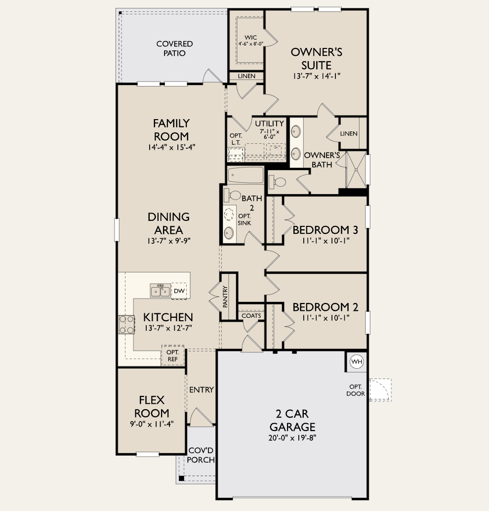 2D floor plan layout for the Brodie by Ashton Woods in Berry Creek Highlands, Georgetown, TX (Image 1). 2D floor plan layout for the Brodie by Ashton Woods in Berry Creek Highlands, Georgetown, TX (Image 1).