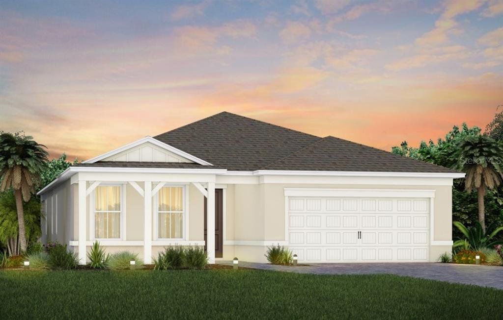 Front exterior of a new home in Tohoqua Reserve, Kissimmee, FL, highlighting curb appeal (Image 1). Front exterior of a new home in Tohoqua Reserve, Kissimmee, FL, highlighting curb appeal (Image 1).