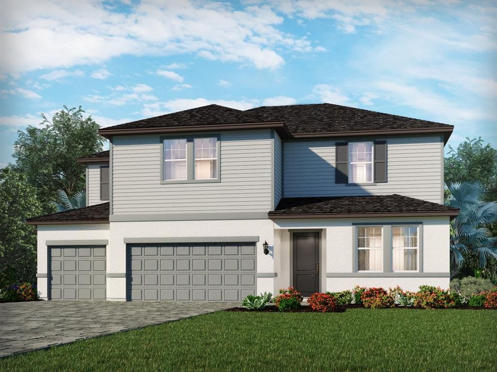 Front exterior of a new home in , Ormond Beach, FL, highlighting curb appeal (Image 1). Front exterior of a new home in , Ormond Beach, FL, highlighting curb appeal (Image 1).