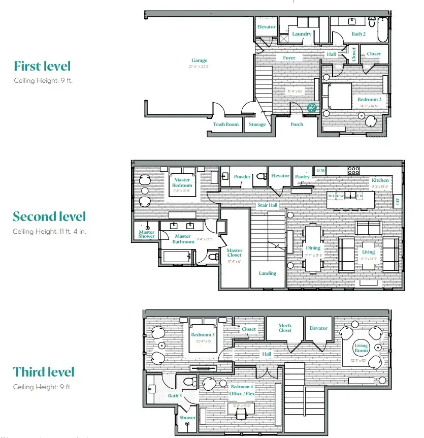 2D floor plan layout of this home in Westline, Austin, TX (Image 1).