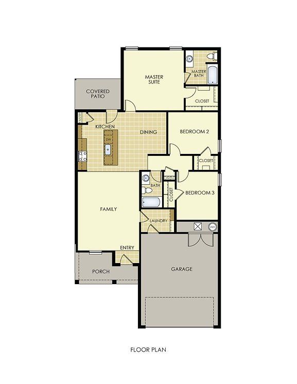 2D floor plan layout for the The Nokota by Wyldewood Homes in Washington Meadows, Sherman, TX (Image 1). 2D floor plan layout for the The Nokota by Wyldewood Homes in Washington Meadows, Sherman, TX (Image 1).