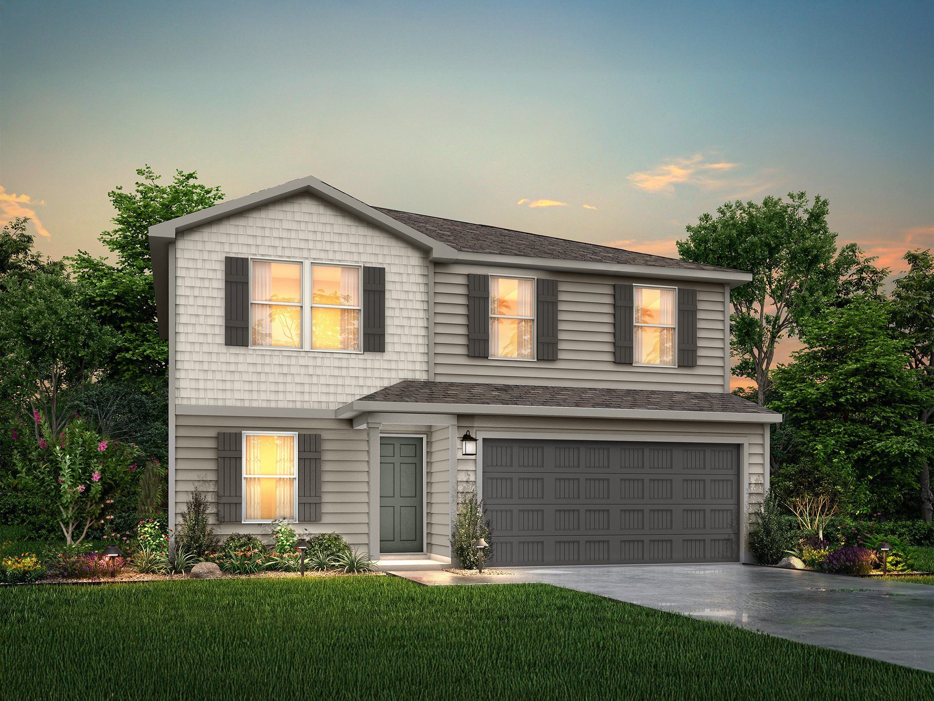 Front exterior of a new home in Madalynn Estates, Corpus Christi, TX, highlighting curb appeal (Image 1). Front exterior of a new home in Madalynn Estates, Corpus Christi, TX, highlighting curb appeal (Image 1).