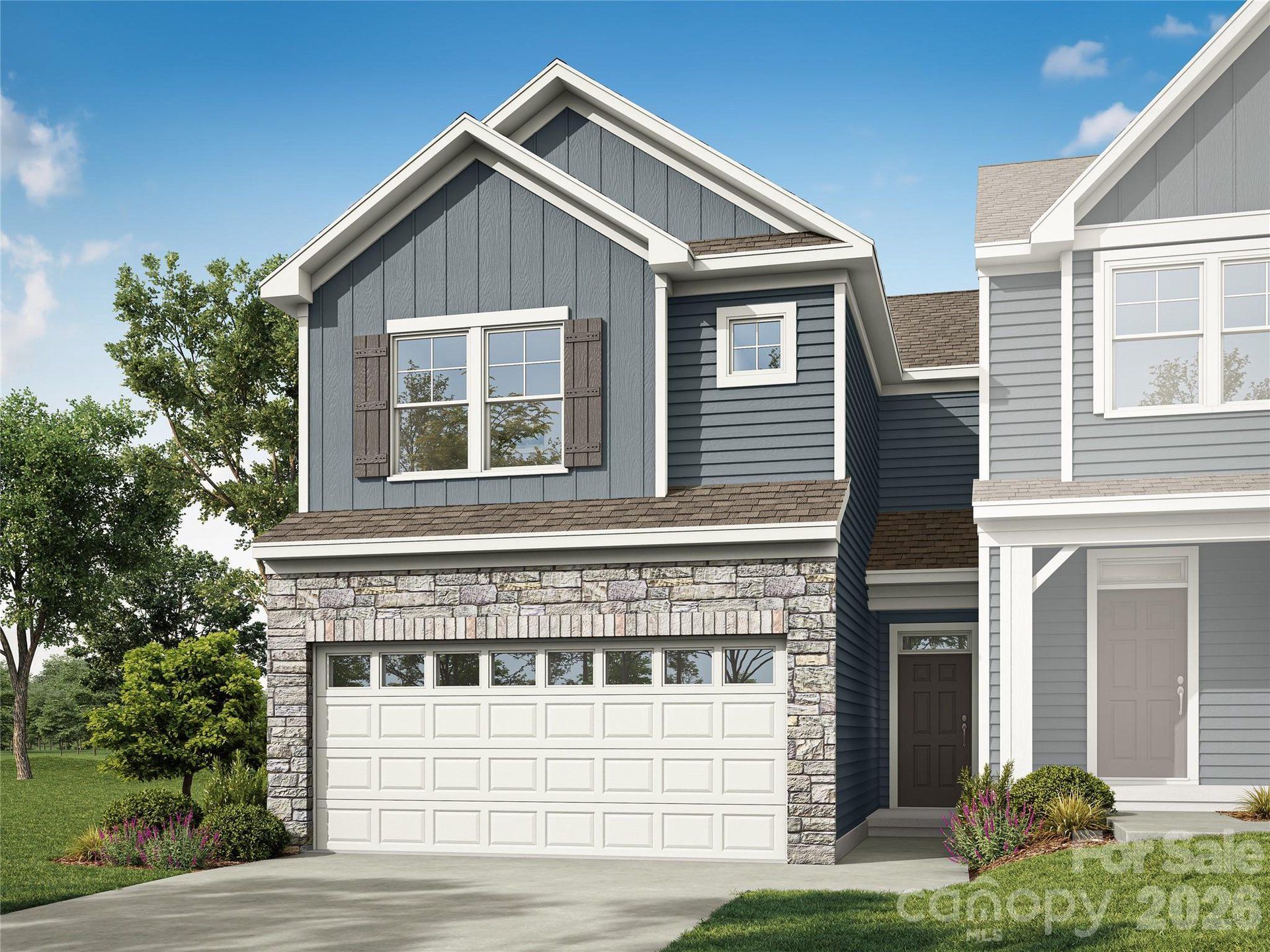 Photo shows homesite 6, an Elijah F end unit plan Photo shows homesite 6, an Elijah F end unit plan