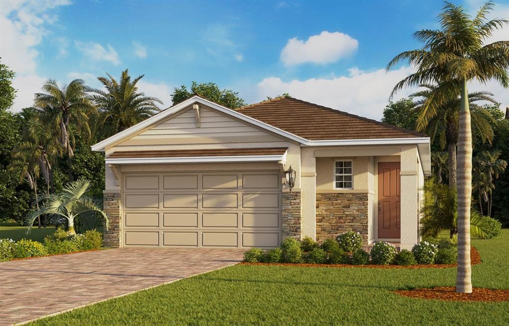 Front exterior of a new home in Lakes of Mount Dora, Mount Dora, FL, highlighting curb appeal (Image 1). Front exterior of a new home in Lakes of Mount Dora, Mount Dora, FL, highlighting curb appeal (Image 1).