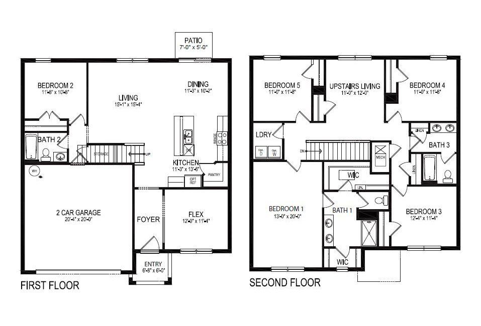 2D floor plan layout of this home in Sorrento Pines, Sorrento, FL (Image 1). 2D floor plan layout of this home in Sorrento Pines, Sorrento, FL (Image 1).
